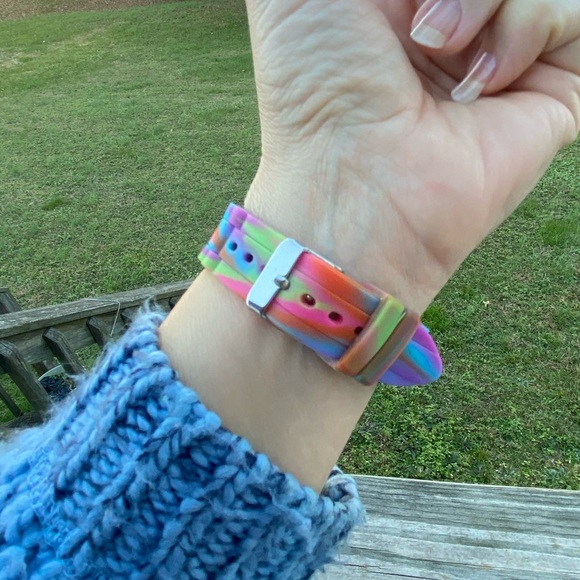 Kim Rogers pastel rainbow watch w/ crystal accents - Picture 7 of 7